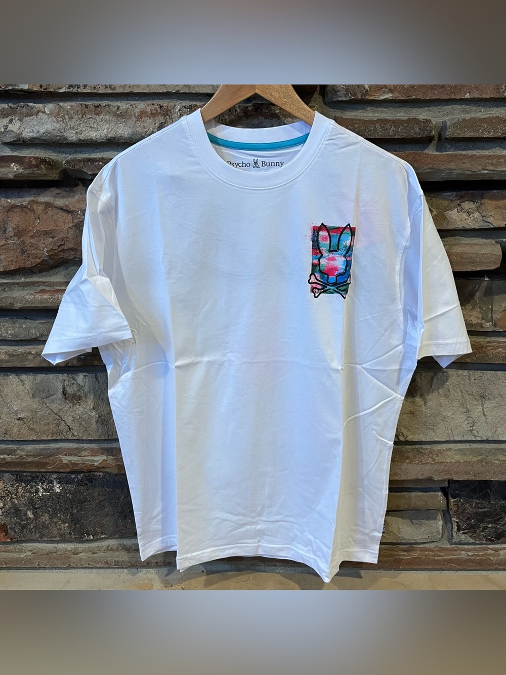 Psycho Bunny Isaac White Graphic Logo T-Shirt
